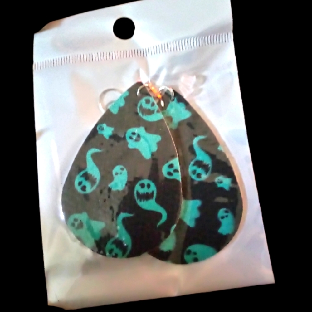 New! Halloween 🎃 Leather Faux Earrings